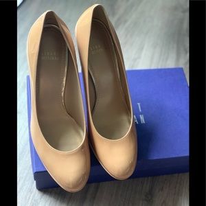 Stuart weitzman round toe pump, Nude